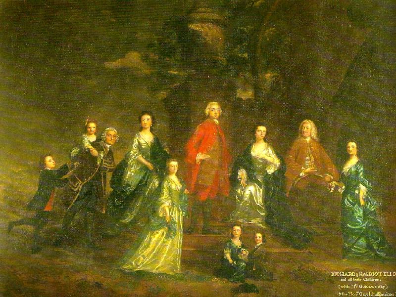 Sir Joshua Reynolds the eliot family oil painting picture